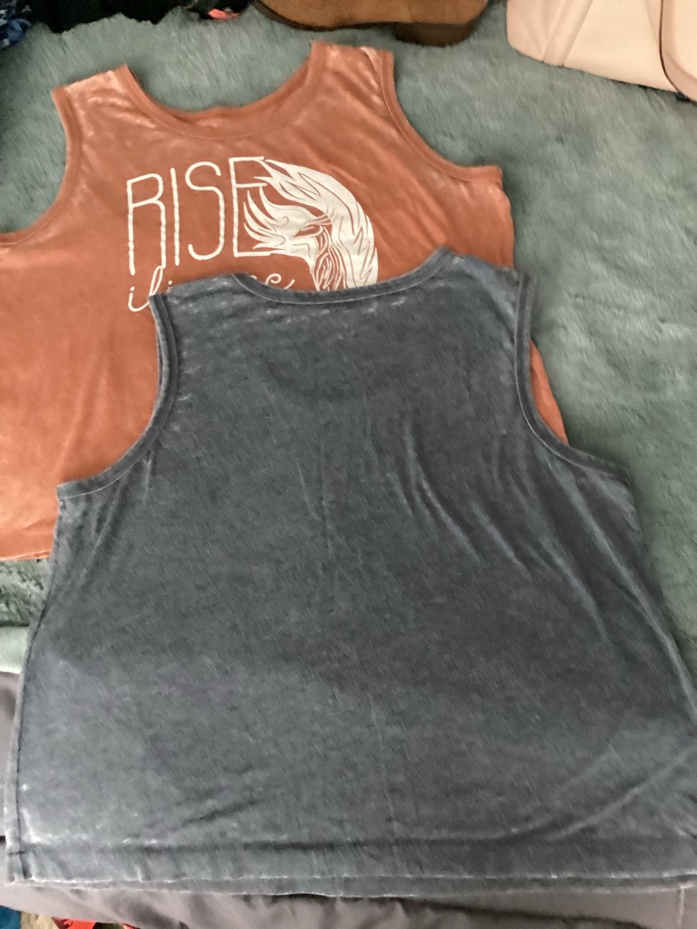 Two women’s medium “Rise-ilience” Sleeveless Crop Tops Super Soft - Picture 5 of 10